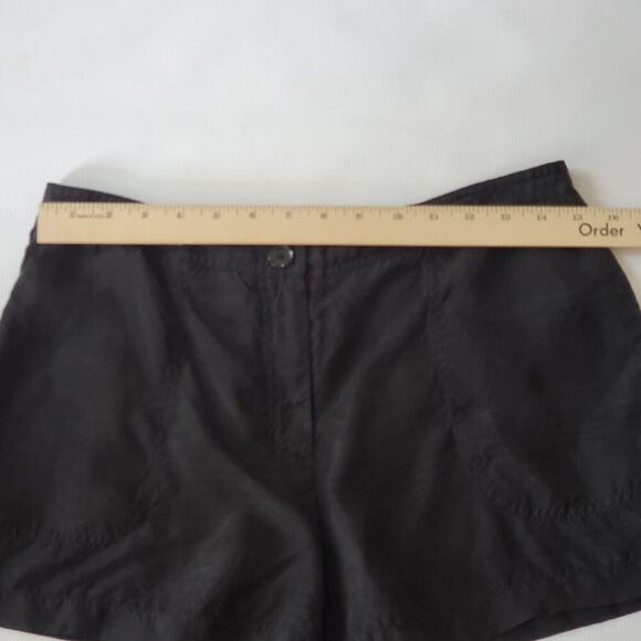 T Alexander Wang Shorts Black Cupro Blend High Rise Classic Designer Preppy - Picture 7 of 11